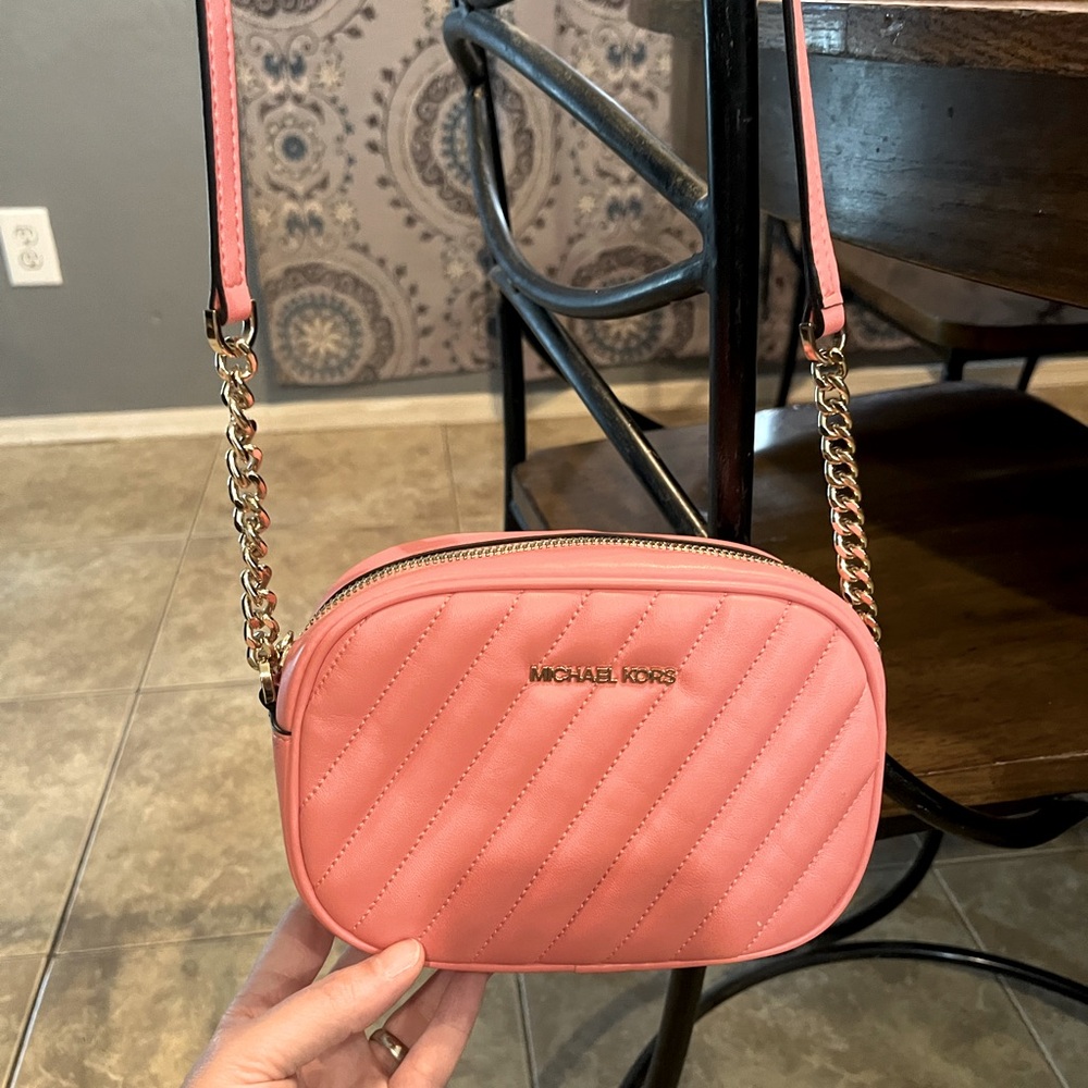 Michael Kors Quilted Oval Camera Bag NWOT